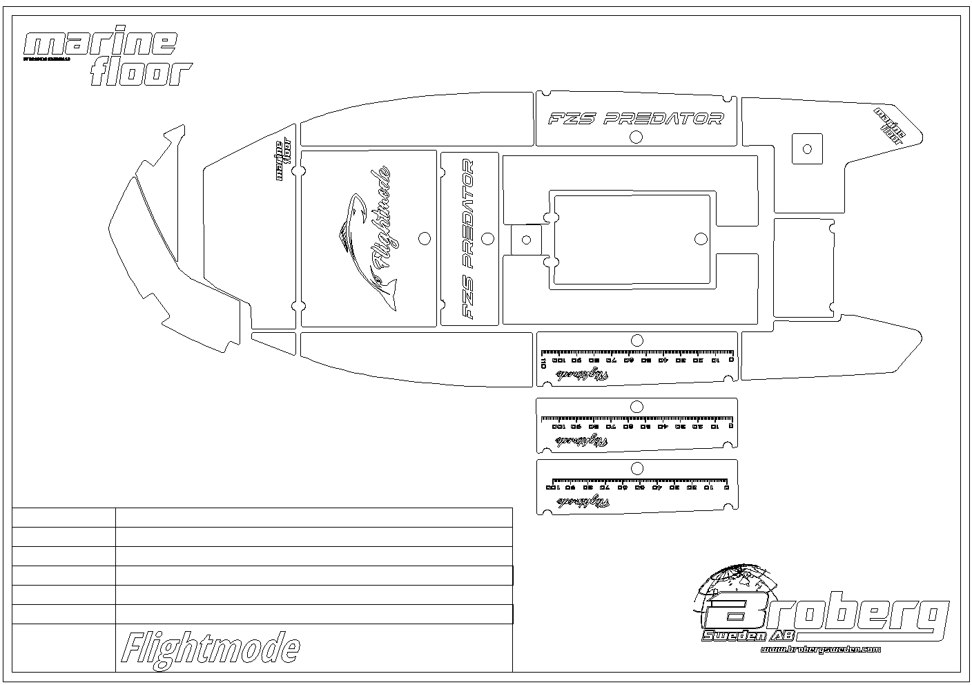 FZ5 Predator — Marine Floor deck layout by Broberg Sweden